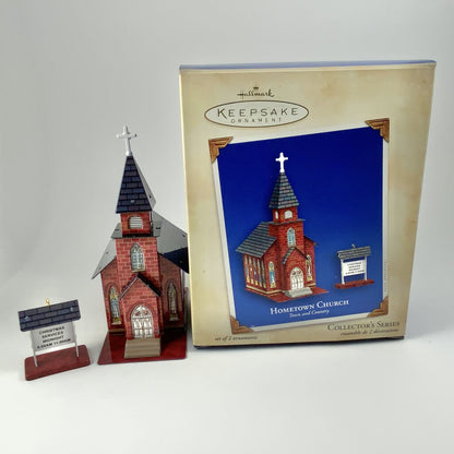 Three Hallmark Keepsake Church Ornaments 2003, 2004, 2016 /cb