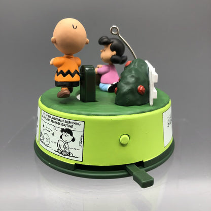 2013 Hallmark Keepsake OPTIMIST CHARLIE BROWN Magic Sound & Motion Ornament /b