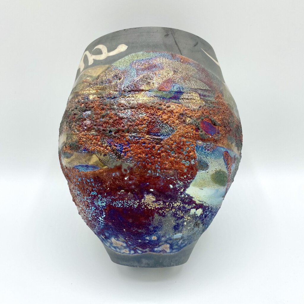 Shu-Chen Cheng Luster Raku Vessel /bh