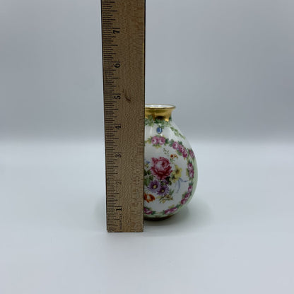 Antique Royal Bayreuth Petite Hand-painted Floral Vase /hg