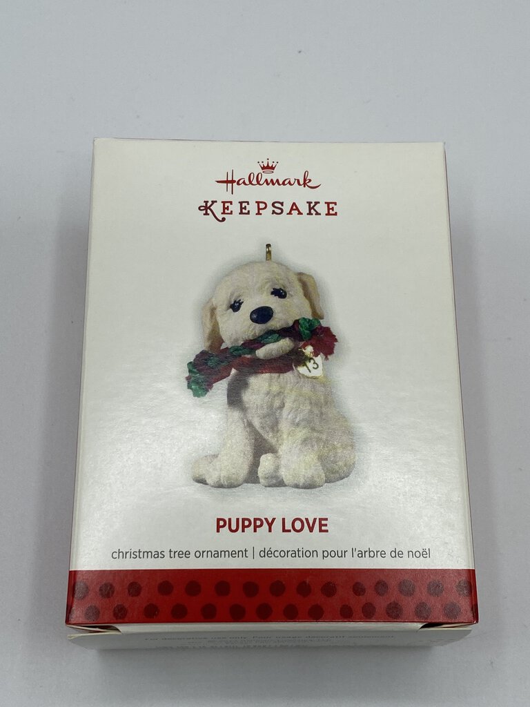 Hallmark Keepsake Puppy Love Christmas Ornament 2013 Golden Doodle in box /rb