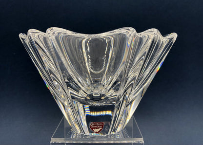 Swedish Orrefors Crystal Orion 5.5” Bowl by Lars Hellsten /b