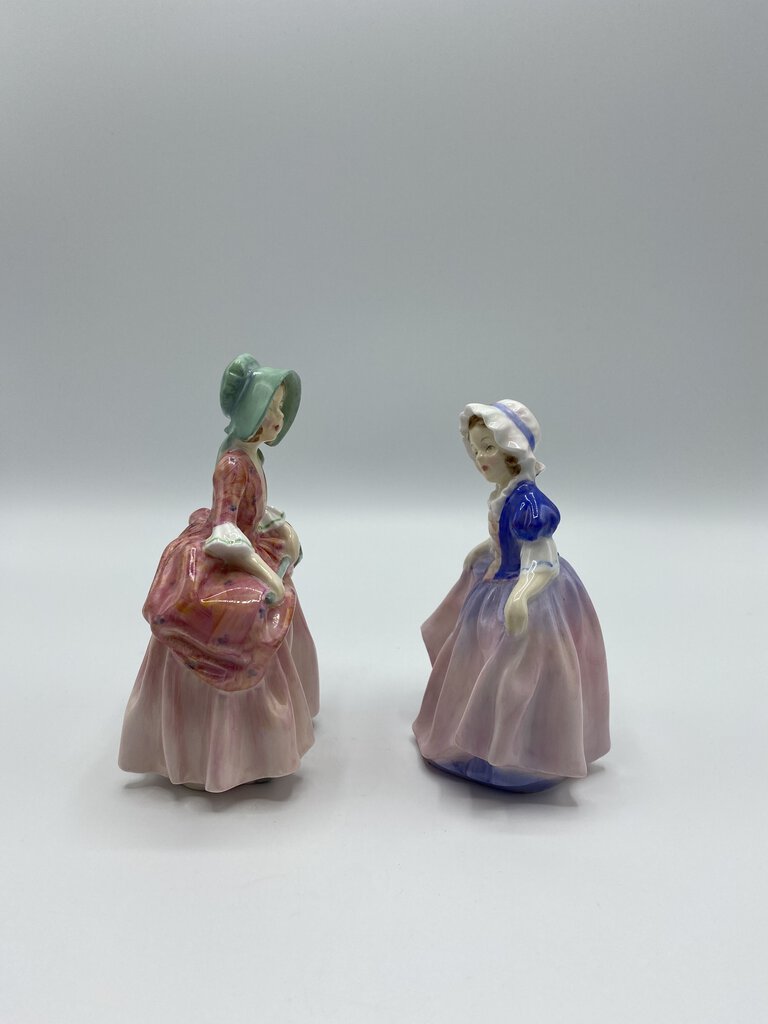 Royal Doulton Bone China Figurine Set of Two 5” tall “Bo Peep & Dinky Do” /rw