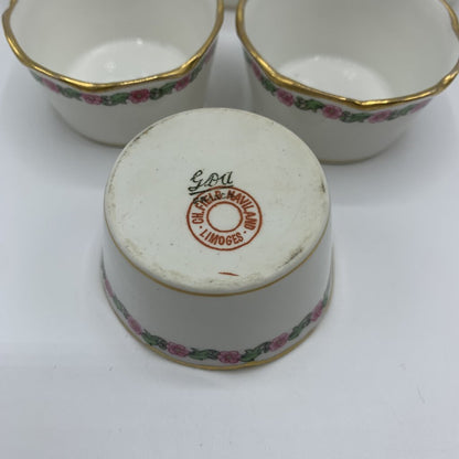 Antique CH Field Haviland Limoges Individual Salt Cellars Set/6 /hg