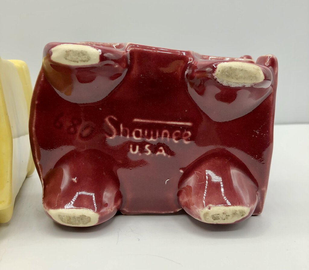 Vintage Shawnee Pottery Truck & Trailer Planter /b