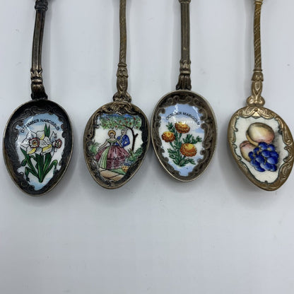 Lot of Vintage Czechoslovakian and German Souvenir Spoons /hg