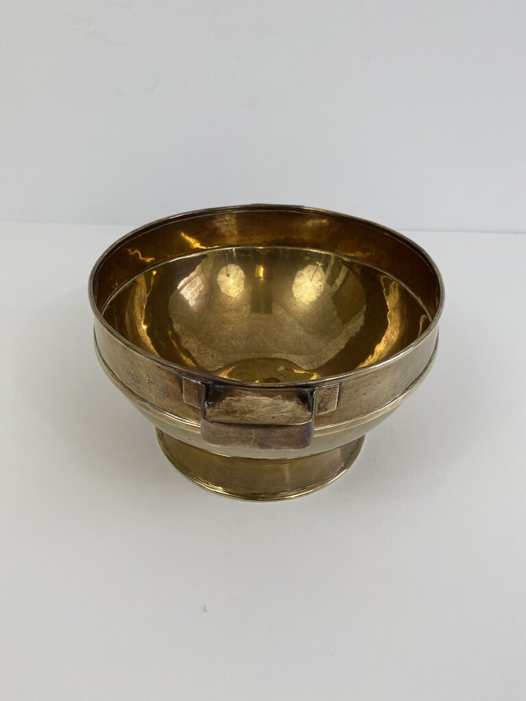 Mottahedeh Design Made in India Footed Brass Double Handled Large Bowl /rb