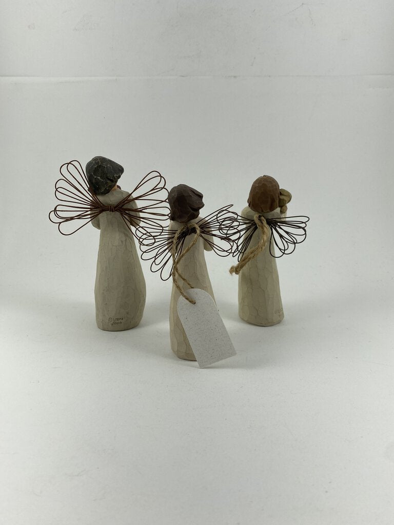 Willow Tree Set of 3 Figurines Angel of Friendship-Angel of Heart /rb