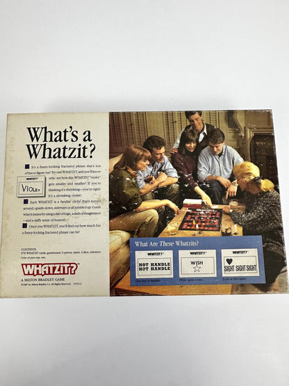 Whatzit ? The Game Of Fractured Phrases By Milton Bradley 1987 Complete /cb