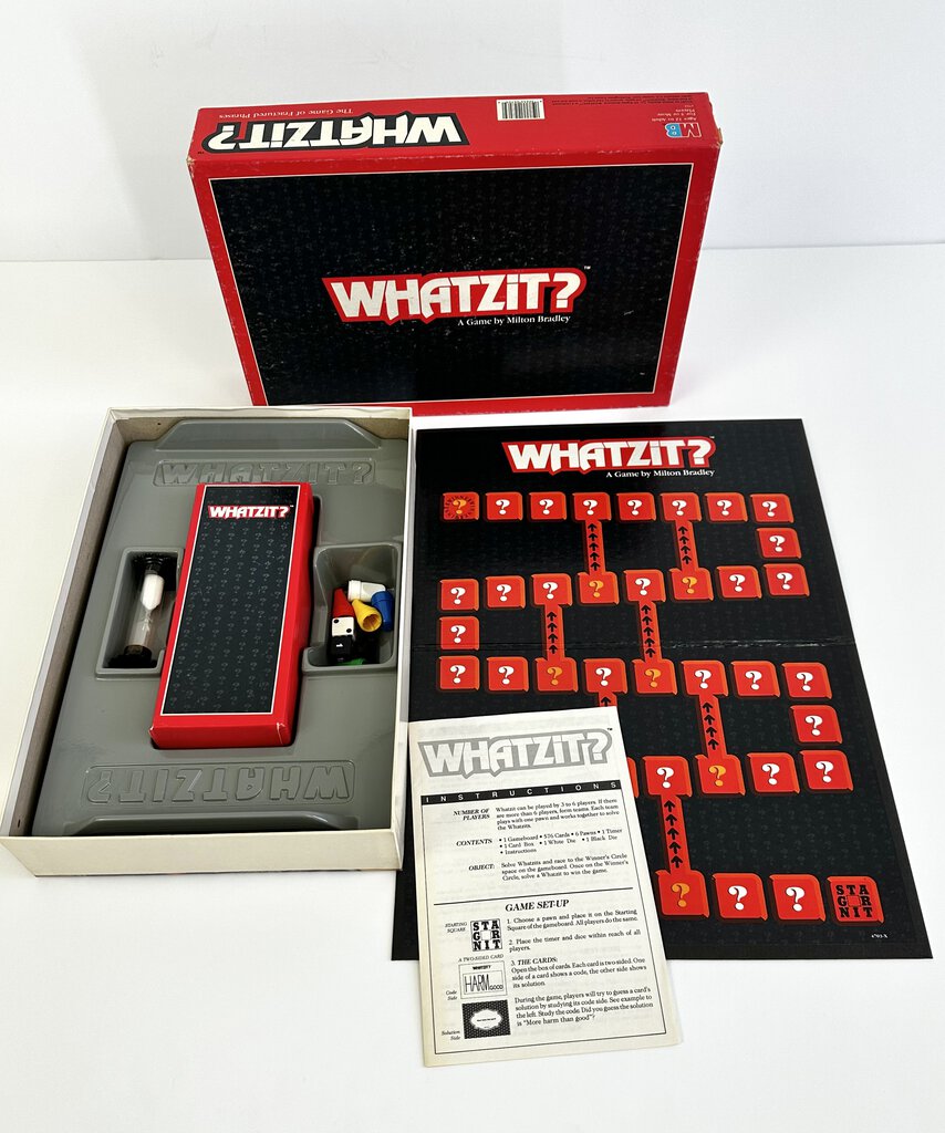 Whatzit ? The Game Of Fractured Phrases By Milton Bradley 1987 Complete /cb