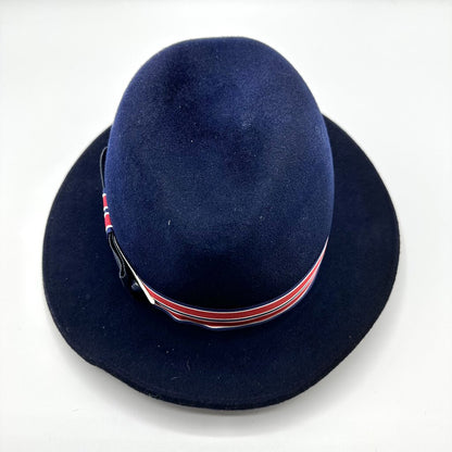 Vintage Geo. W. Bollman Kurt Jr. By Tom Hann Dark Blue Wool Fedora /cb