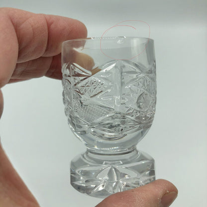 Set of 5 Elegant Cut Crystal Cordial/ Shot Glasses /b