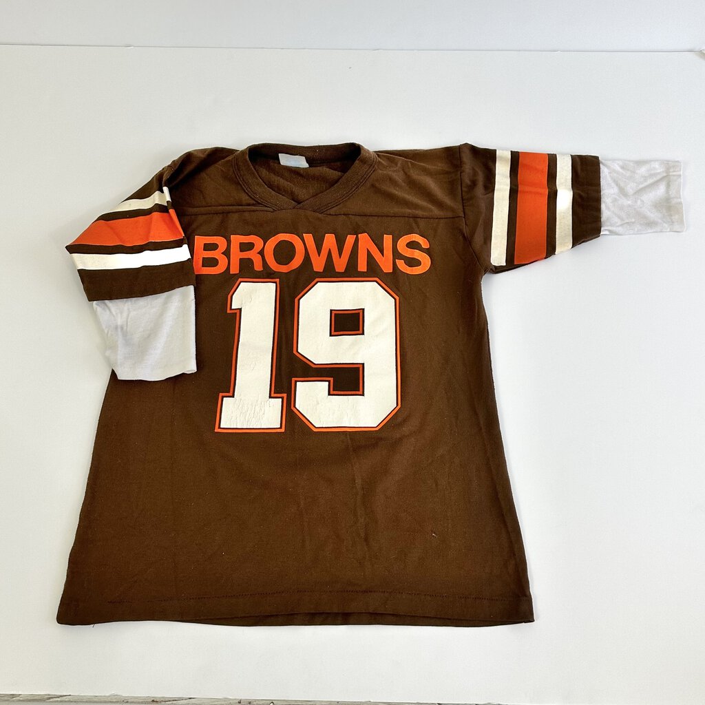 Vintage 80s NFL Cleveland Browns #19 Bernie Kosar Childs T Shirt Jersey XL /cb