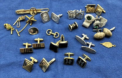 Lot of Cuff Links & Tie Tacks/ Bars ~ Swank /b