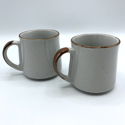 Korean Hand-Painted Art Pottery Mugs Set of 2 /hg