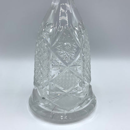 Vintage Diamond Cut and Pinwheel Decanter /hg