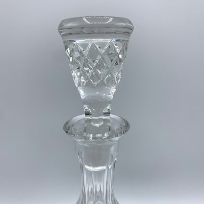 Vintage Diamond Cut and Pinwheel Decanter /hg