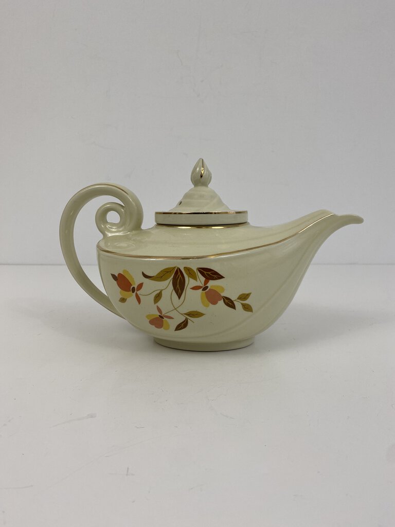 Vintage Hall’s Superior Mary Dunbar Autumn Leaf Aladdin Tea Pot w/Infuser Lid /rb