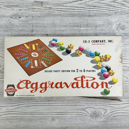 1960s Aggravation Board Game No.14 Deluxe Party Edition Co-5 Company /cb