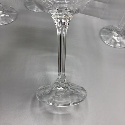 Vintage Bohemia Crystal “Geneve” Wine Goblet w/ 14K Rim Set of 5. /b