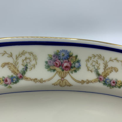 Antique Haas & Czjzek “La Boheme Blue” 12” Oval Serving Platter /hg