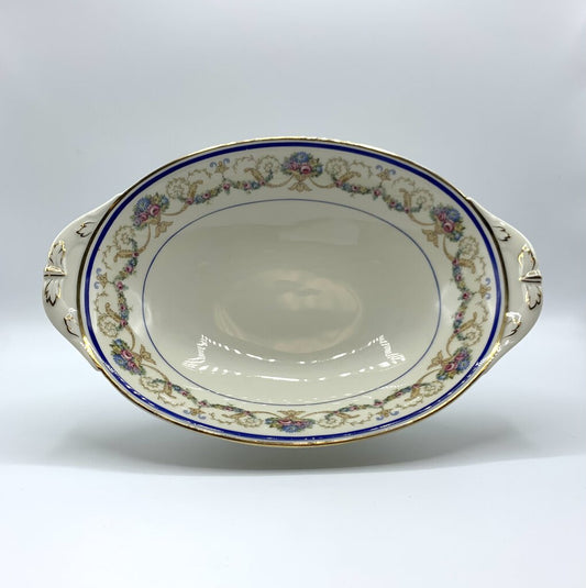 Antique Haas & Czjzek “La Boheme Blue” Oval Serving Bowl /hg