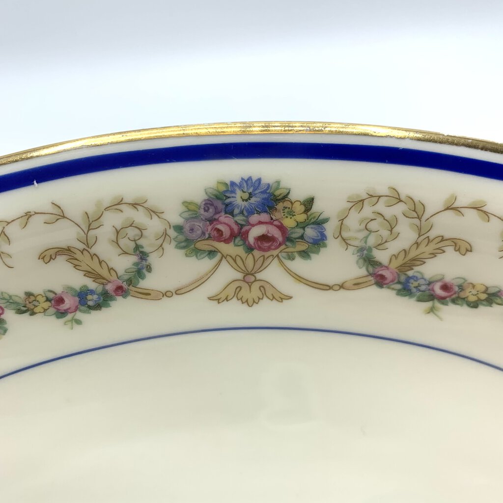 Antique Haas & Czjzek “La Boheme Blue” Oval Serving Bowl /hg