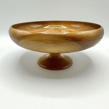 MCM Wood Pedestal Fruit Bowl By The House Of Myrtlewood Coos Bay Oregon /cb