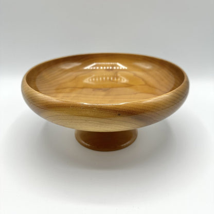 MCM Wood Pedestal Fruit Bowl By The House Of Myrtlewood Coos Bay Oregon /cb