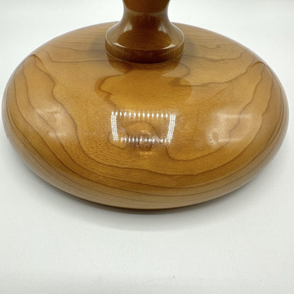 MCM Wood Pedestal Fruit Bowl By The House Of Myrtlewood Coos Bay Oregon /cb