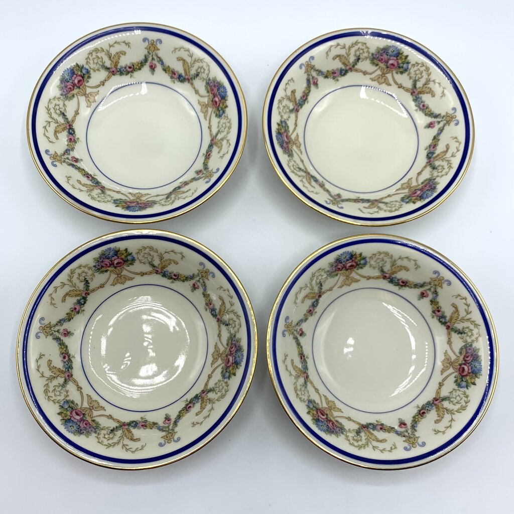 Antique Haas & Czjzek “La Boheme Blue” Fruit/Berry Bowls Set of 4 /hg