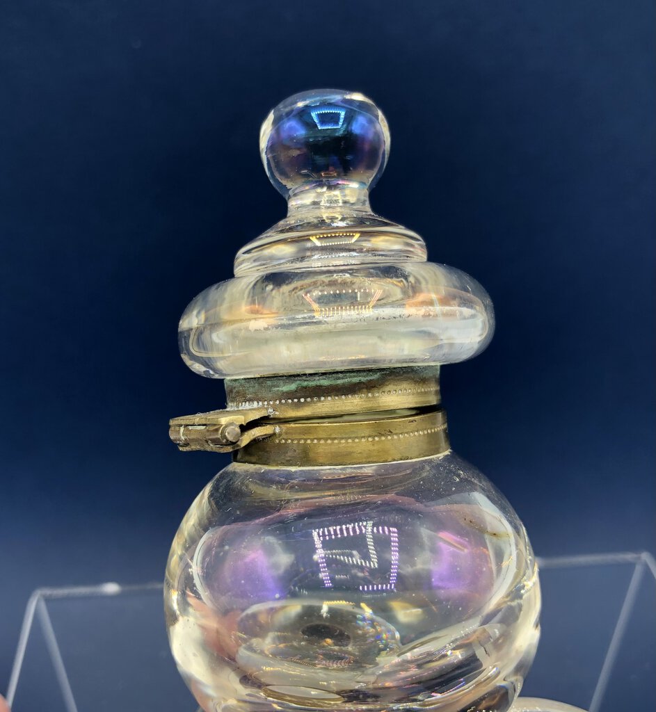 Antique Glass Soap Bubbles Inkwell c.1890 /b