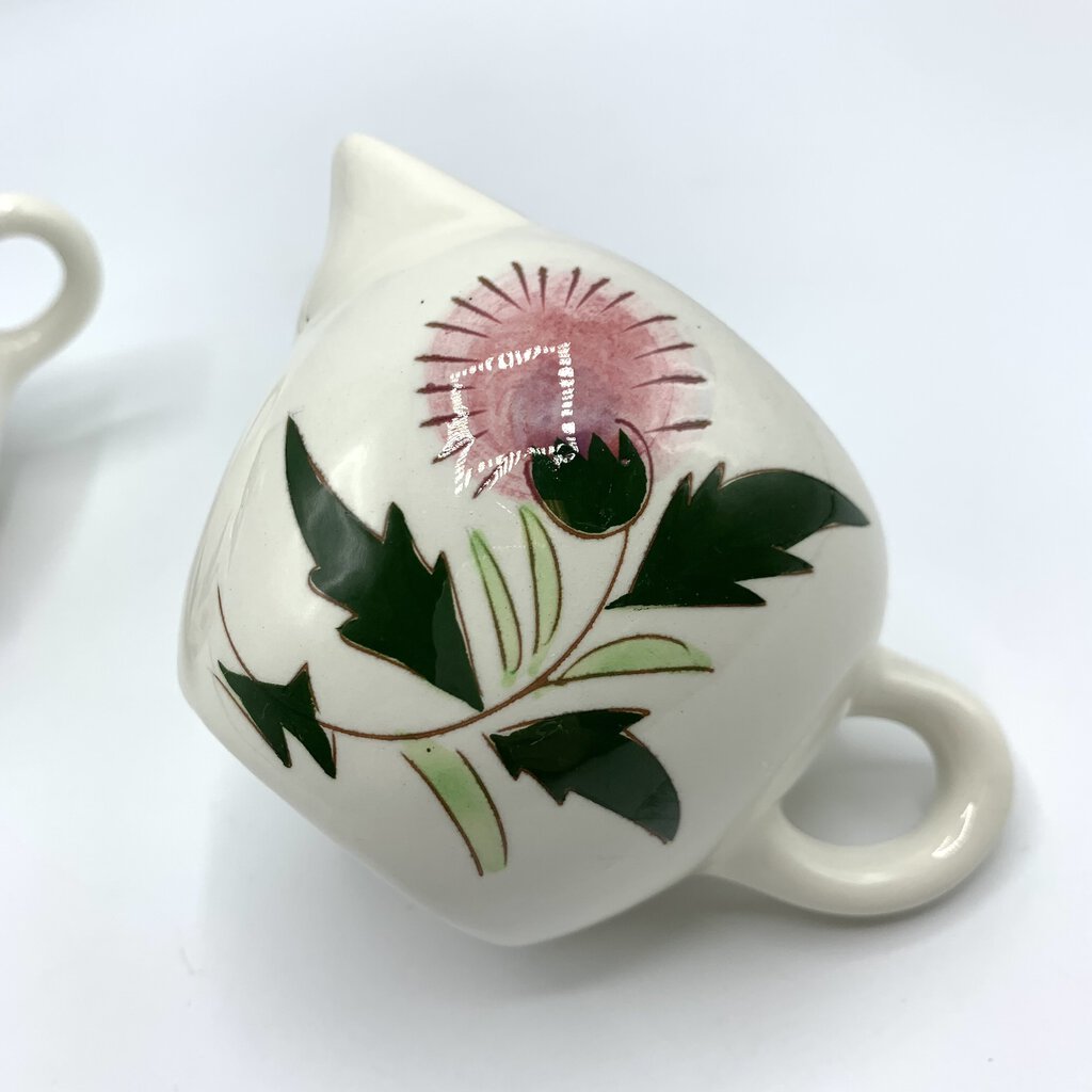 Vintage Mid-Century Stangl Pottery “Thistle” Sugar and Creamer Set /hg