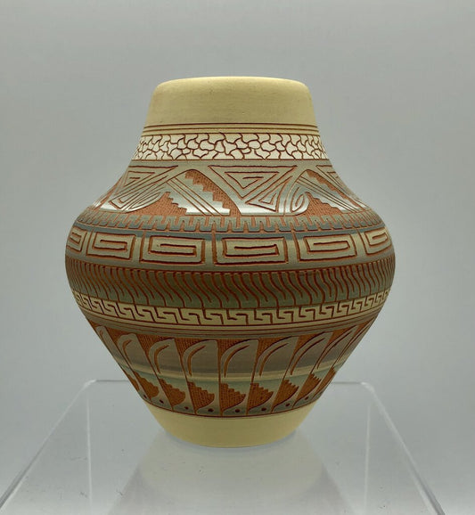 Everson Whitegoat Pottery Navajo E.Whitegoat Pottery Vessel Seed Pot /b