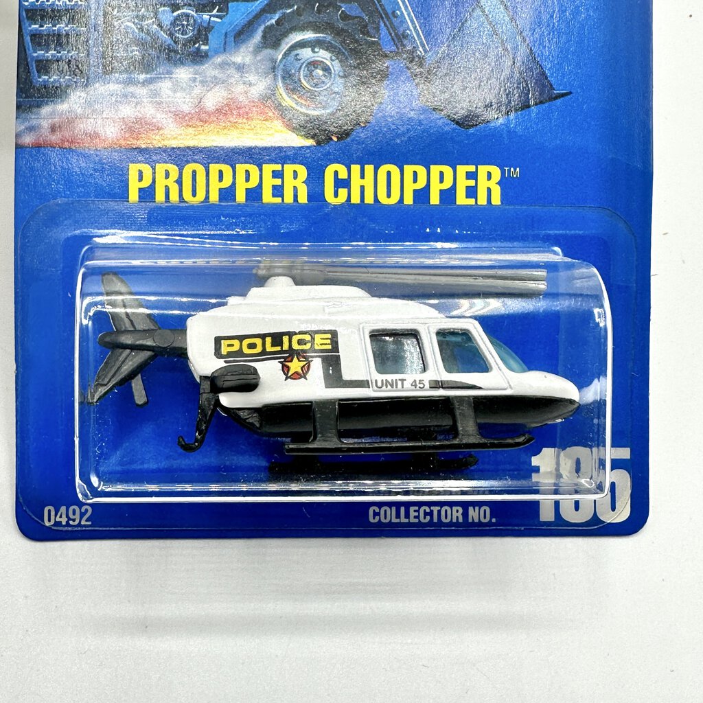 1991/92 Hot Wheels Blue Card School Bus Model 1795, Auburn 852 Model 4314, Propper Chopper Model 0492 NIP /cb