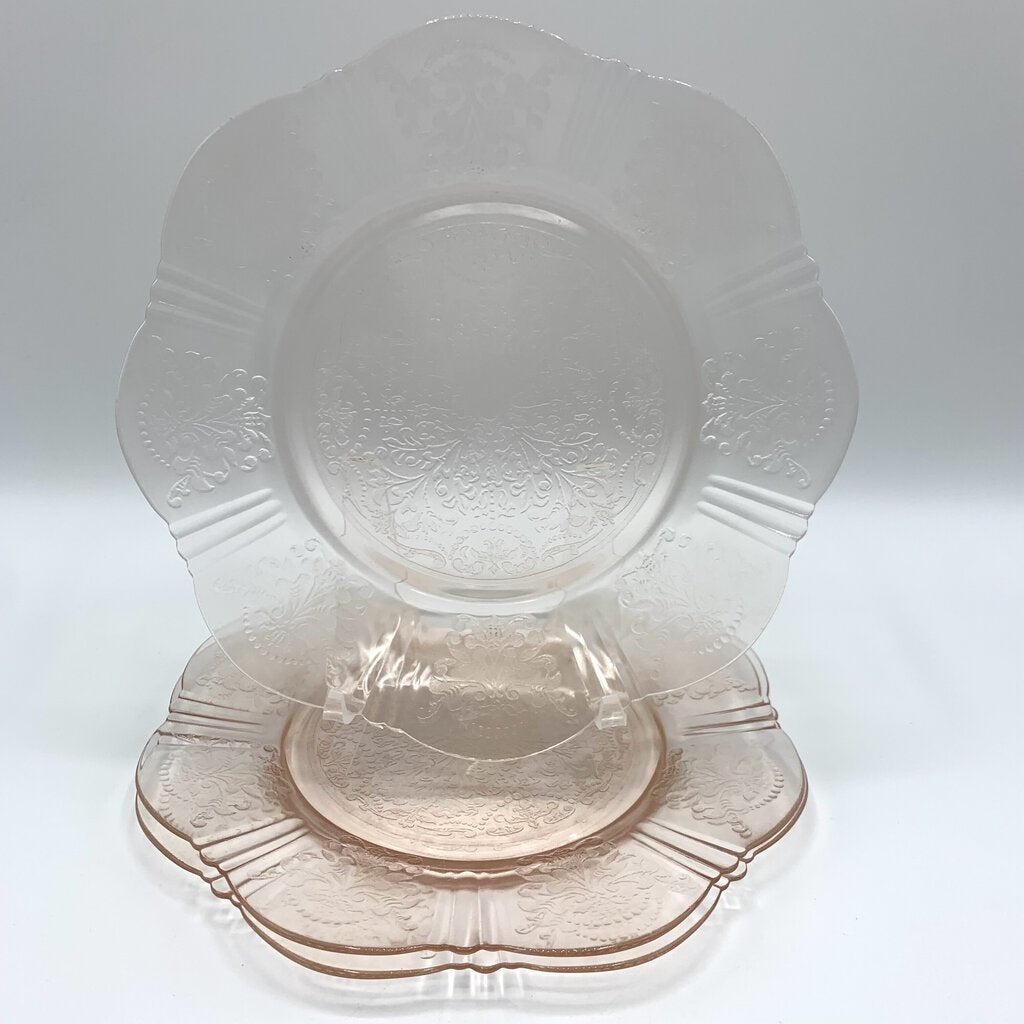 Vintage MacBeth-Evans “American Sweetheart” Salad Plates Set of 3, Depression Glass /hg