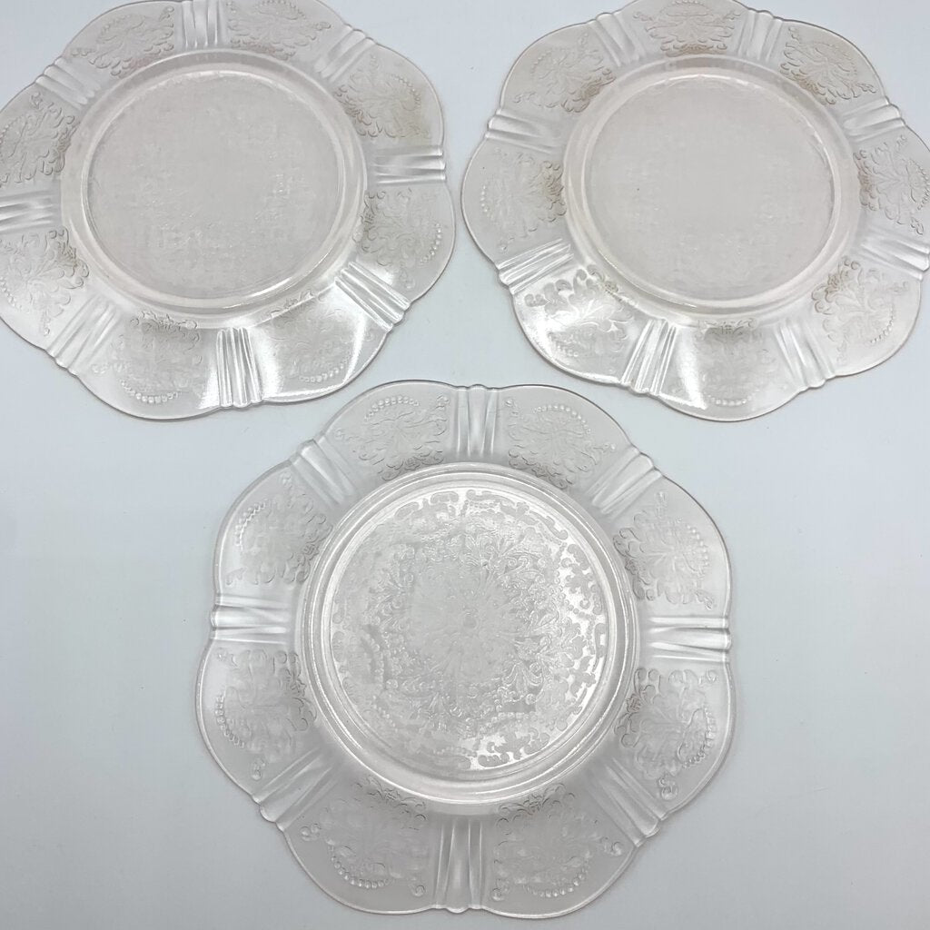 Vintage MacBeth-Evans “American Sweetheart” Salad Plates Set of 3, Depression Glass /hg