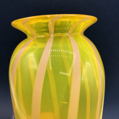 Jud Scott Hand Blown Fine Art Glass Vase /b