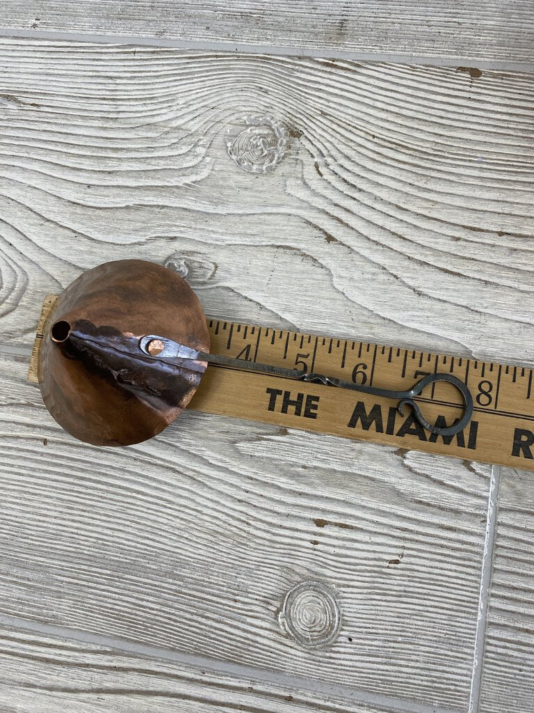 Antique Copper Kitchenware Mini Tea Pot/4.5” Saucepan/Funnel Ladle /rb