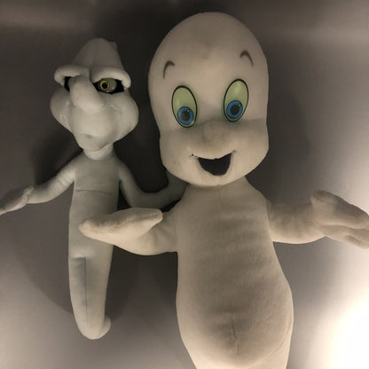 Vintage 1994 Plush Casper & Stinkie Ghosts Nite-Glo Eyes/ Amblin /b