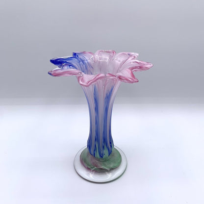 Hand Blown Art Glass Flower Vase /hgo