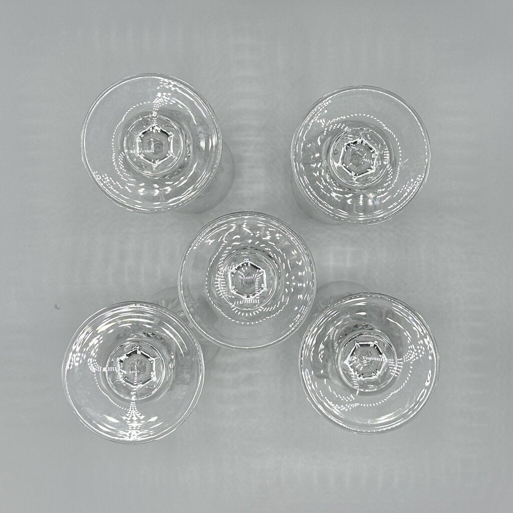 Set Of 5 Linea Gala by Royal Crystal Rock Fluted Champagne Glasses /cb