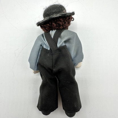 Vintage Handmade Traditional Faceless Amish Clothespin Dolls Boy and Girl /cb