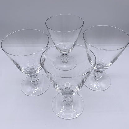 VIntage MCM Diadem #6056 Tear Drop Bubble Water/Wine Goblets Set of 4 /hge