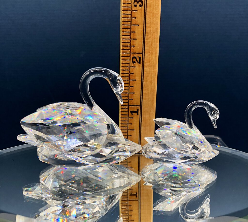 Swarovski Crystal Swan Set of 2 /b