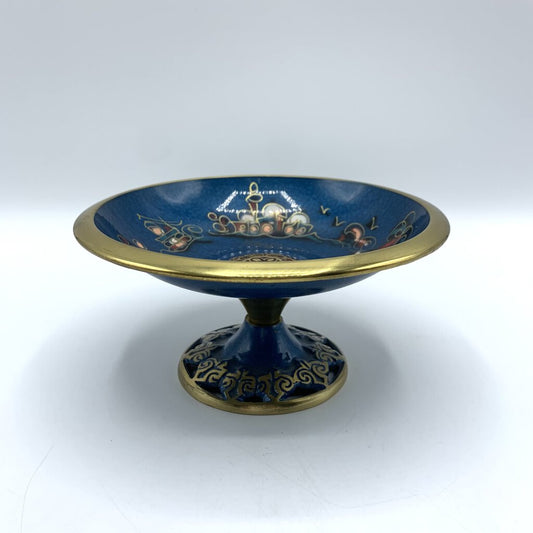 Vintage Judaica Pedestal Tazza Bowl /hgo