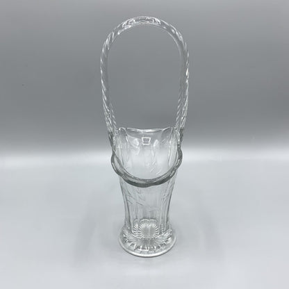 Antique Duncan & Miller Etched Glass Bride’s Basket /hgo