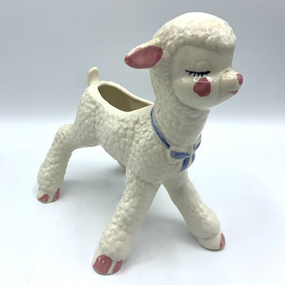 Vintage California Pottery Long Legged Lamb Planter /hgo