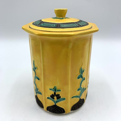 Vintage Japanese Pottery Onion Design Seasoning Jar /hge