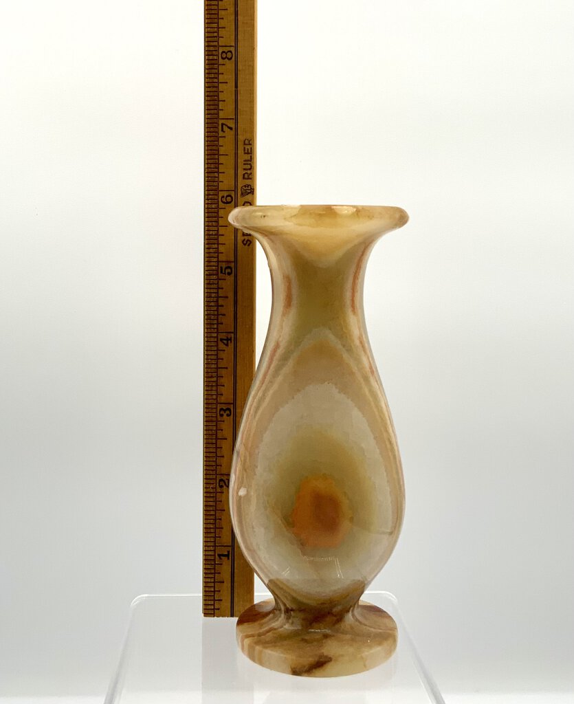 Onyx Carved Natural stone vase /ah